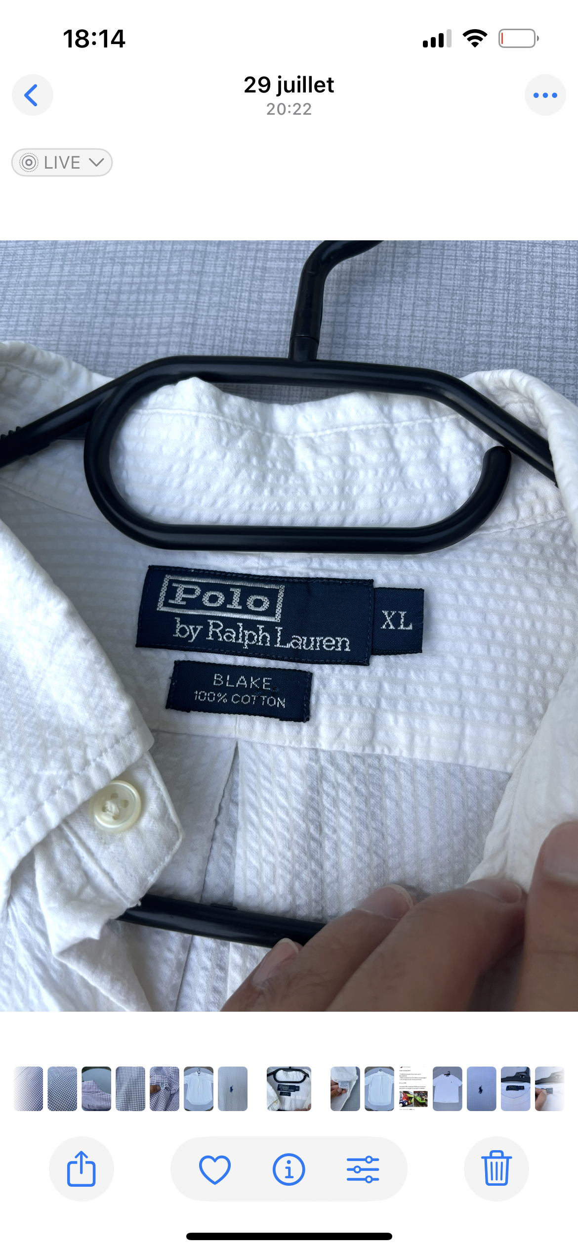 Chemise manche courte Ralph Lauren