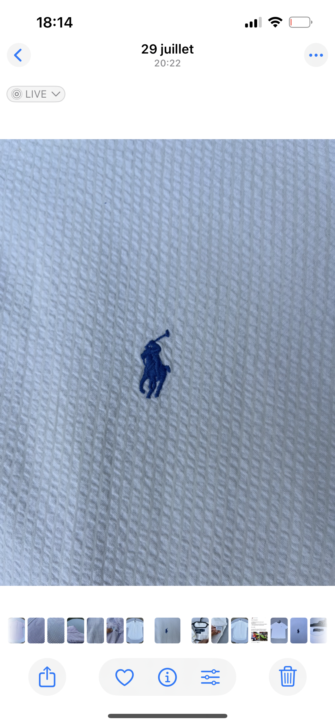 Chemise manche courte Ralph Lauren